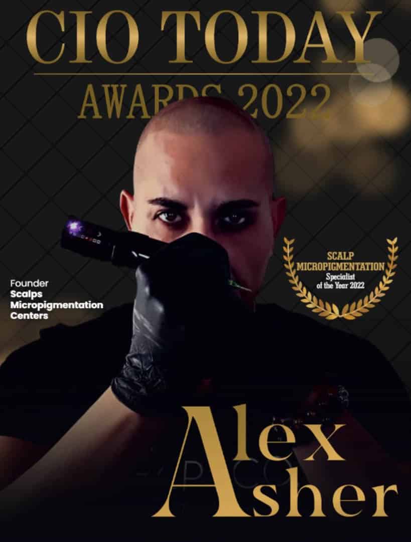 Alex Asher award winning scalp micropigmentation artist in New Jersey NJ - CIO Award