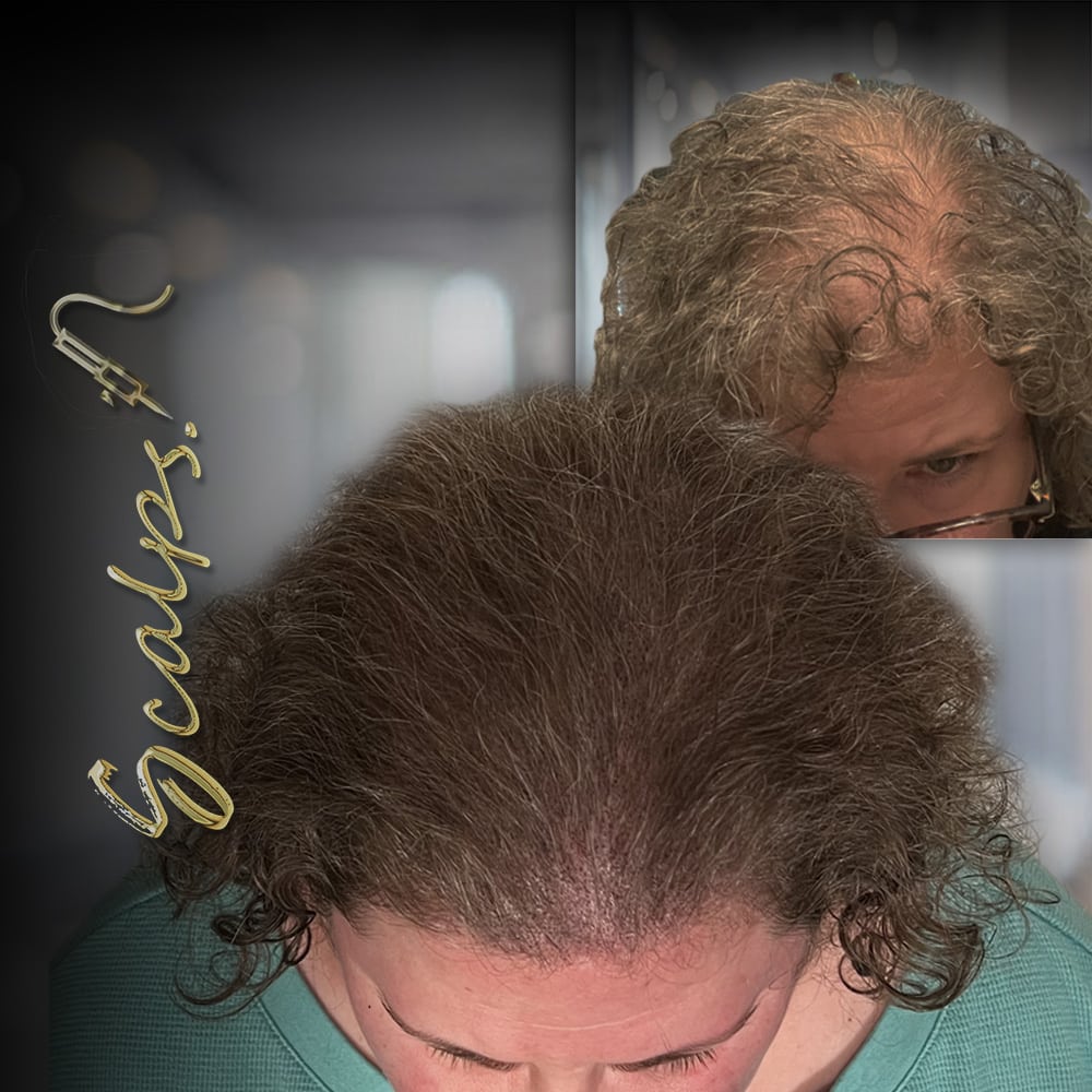 SMP for women before and after photo of extreme hair loss
