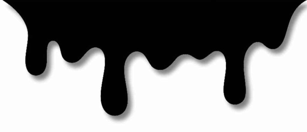 Paint drips. Current black paint. Current drops. Vector illustration