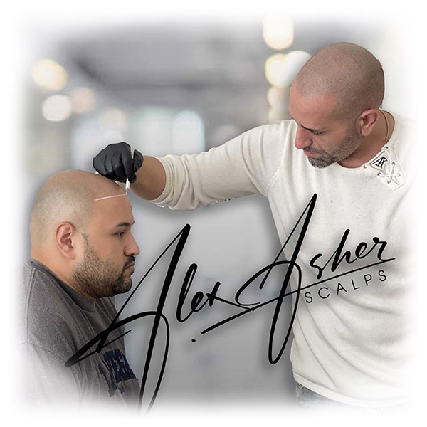 alex-asher-drawing-hairline-on-young-man-getting-scalp-micropigmentation